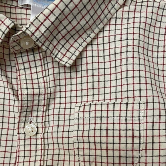 Janie and Jack Layette Button Down Plaid Onesie 12-18M - Picture 3 of 6